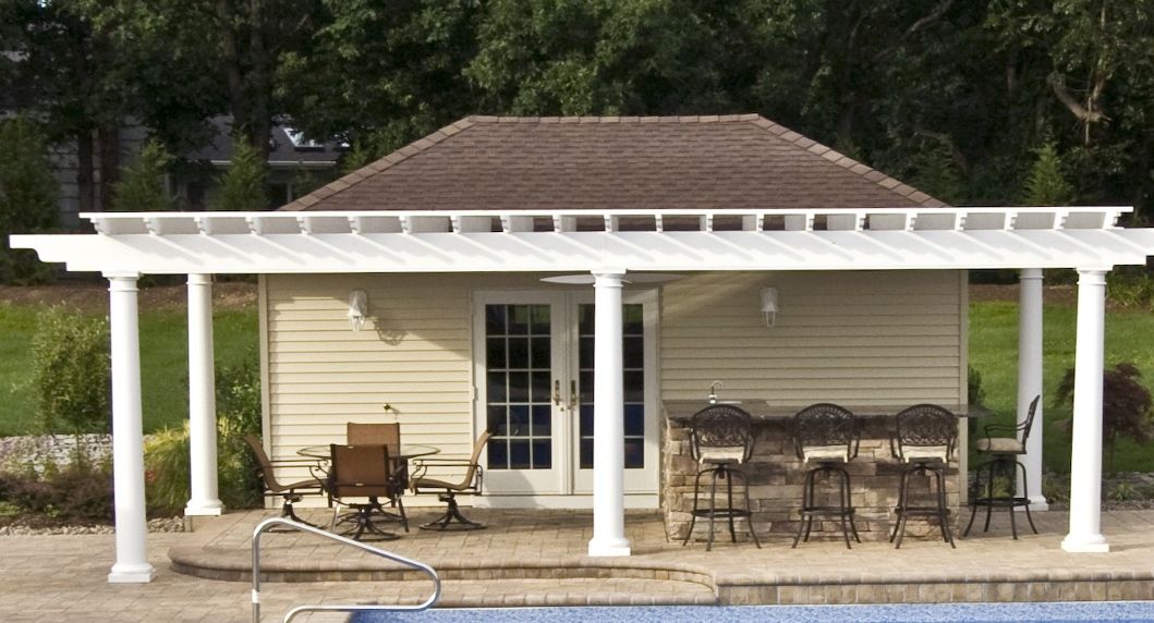 Pool House with Pergola (Long Island/NY): 
