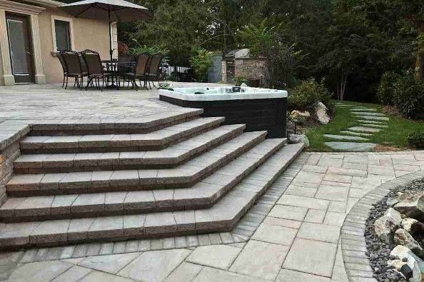 Techo-Bloc Patio and Steps: