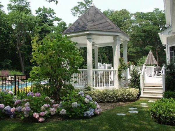 Outdoor Pavilions and Gazebos (Long Island/NY: This gazebo ad deck is so romantic it might be fit for a royal wedding. 