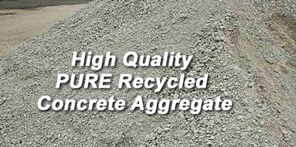 High quality pure recycled concrete aggregate used for our patio bases