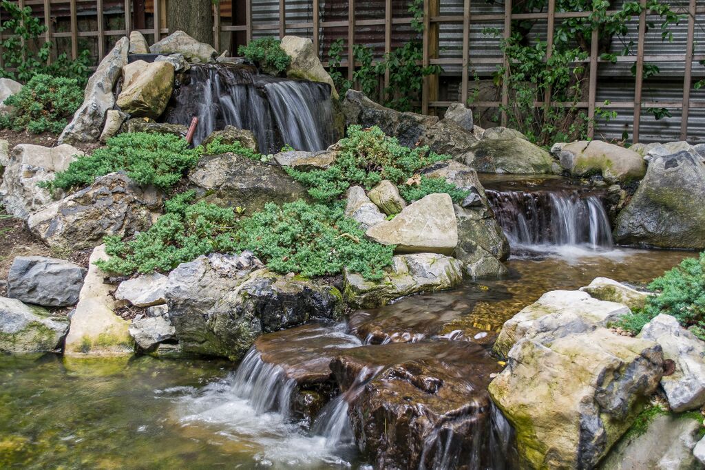 Backyard Waterfalls and Stream: