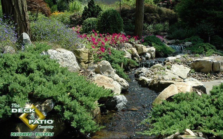 Backyard Streams with Landscaping: