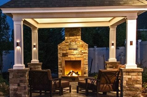 Custom Outdoor Fireplace: