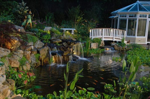 Pond With Waterfalls: